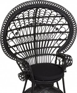 Beliani Fotel paw rattanowy czarny EMMANUELLE! 6