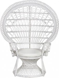 Beliani Fotel paw rattanowy biały EMMANUELLE! 4