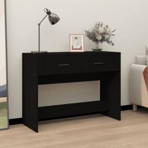 vidaXL Stolik konsolowy, czarny, 100x39x75 cm, materiał drewnopochodny 1