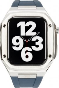 Ralph Giallo Ralph Giallo Etui Apple Watch 45 mm Noce srebrne z niebieskim paskiem 1