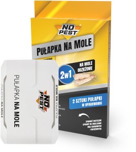 NO PEST Lep 2w1 na Mole 10 szt Pułapka Lepowa Środek Sposób Pułapka na Mole Spożywcze Odzieżowe Kuchenne Ubraniowe 3