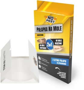 NO PEST Lep 2w1 na Mole 10 szt Pułapka Lepowa Środek Sposób Pułapka na Mole Spożywcze Odzieżowe Kuchenne Ubraniowe 4