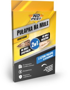 NO PEST Lep 2w1 na Mole 10 szt Pułapka Lepowa Środek Sposób Pułapka na Mole Spożywcze Odzieżowe Kuchenne Ubraniowe 5
