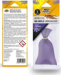 NO PEST 3x Woreczek na Mole Ubraniowe o Zapachu Lawendy Odstraszacz Moli Zawieszka przeciw Molom Odzieżowym 4