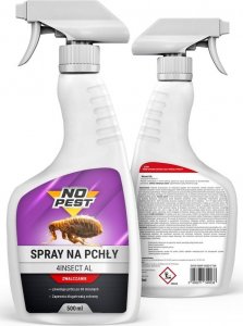 NO PEST 2x Środek na Pchły 500ml Preparat Aerozol Płyn Oprysk Spray na Pchły Pluskwy Karaluchy Mrówki Pająki 3