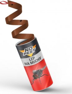 NO PEST Lep na Muchy 4 szt Pułapka Lepowa Środek Sposób Pułapka na Muchy Muszki Meszki Komary Owady 4