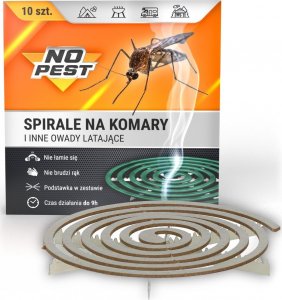 NO PEST  Spirale na Komary 10 szt Odstraszacz Sposób Spirala na Komary Muchy Meszki Mole 1