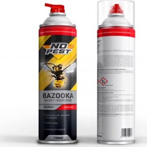 NO PEST 3x Środek na Osy i Szerszenie 750ml Spray Formuła Aerozol Oprysk Preparat na Osy Szerszenie Gniazda Os 5
