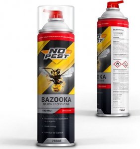 NO PEST 3x Środek na Osy i Szerszenie 750ml Spray Formuła Aerozol Oprysk Preparat na Osy Szerszenie Gniazda Os 7