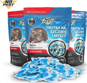 NO PEST 3x Trutka na Szczury i Myszy 1kg Środek Substancja Pasta Trucizna przeciw Myszom Szczurom Gryzoniom 1