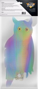 NO PEST Hologramowy Odstraszacz Ptaków Stojąca Odblaskowa Sowa Straszak Sposób na Ptaki Gołębie Jaskółki Szpaki Wrony 3