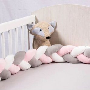 birdo Ochraniacz do łóżeczka warkocz pleciony otulacz 3m 2