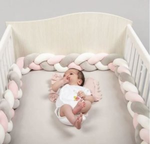 birdo Ochraniacz do łóżeczka warkocz pleciony otulacz 3m 3