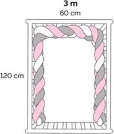 birdo Ochraniacz do łóżeczka warkocz pleciony otulacz 3m 7