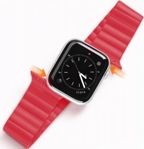 Dux Ducis Dux Ducis Magnetic Strap pasek Apple Watch Ultra bransoletka magnetyczna opaska czerwony (Chain Version) 1
