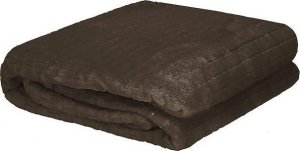 Springos Narzuta na łóżko, pled 130x180cm tłoczony, dwustronny koc na kanapę brązowy UNIWERSALNY 12