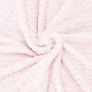 Springos Narzuta na łóżko, pled 70x160cm tłoczony, dwustronny koc na kanapę pudrowy różowy UNIWERSALNY 6