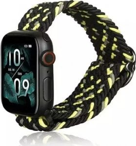Pasek do smartwatcha Beline Textile do Apple Watch 42/44/45/49mm czarno-limonkowy black/lime 1