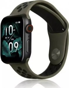 Pasek do smartwatcha Beline Sport Silicone do Apple Watch 42/44/45/49mm brązowo-czarny brown/black 1