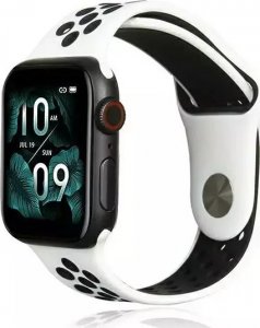 Pasek do smartwatcha Beline Sport Silicone do Apple Watch 42/44/45/49mm biało-czarny white/black 1