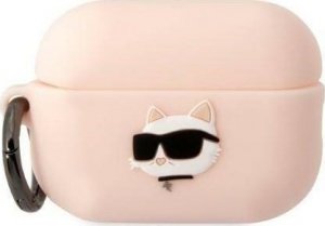 Karl Lagerfeld Etui Karl Lagerfeld KLAP2RUNCHP Apple AirPods Pro 2 cover różowy/pink Silicone Choupette Head 3D 1