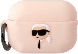 Karl Lagerfeld Etui Karl Lagerfeld KLAP2RUNIKP Apple AirPods Pro 2 cover różowy/pink Silicone Karl Head 3D 1