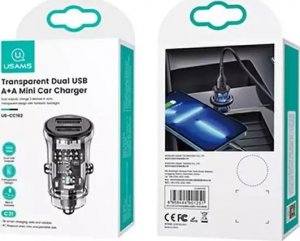 Ładowarka Usams Ładowarka samochodowa USAMS C31 3A 2xUSB-A Fast Charge czarny/black CC162CC01 10