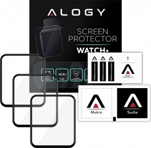 Alogy Alogy 3x Szkło na smartwatch elastyczne 3D do Xiaomi Redmi Watch 2 Lite Black uniwersalny 7