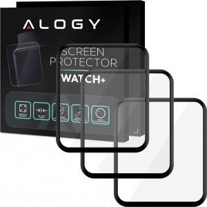 Alogy Alogy 3x Szkło na smartwatch elastyczne 3D do Xiaomi Redmi Watch 2 Lite Black uniwersalny 8