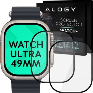 Alogy Alogy 2x Szkło na smartwatch elastyczne 3D do Apple Watch Ultra 49mm Black uniwersalny 1