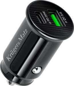 Ładowarka Kruger&Matz Ładowarka samochodowa Kruger&amp;Matz dual USB 3100 mA z funkcją Quick Charge 3.0 i Power Delivery 1