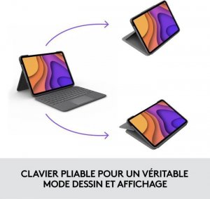 Logitech Etui z klawiatura do iPada - 4. generacji - LOGITECH - FOLIO TOUCH IPAD AIR - Szary 6