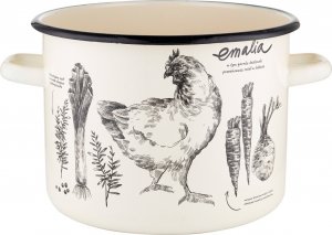 Emalia Pleszew Garnek emaliowany Emalia Polska Pleszew Rosół 22 cm 6,4 l 1