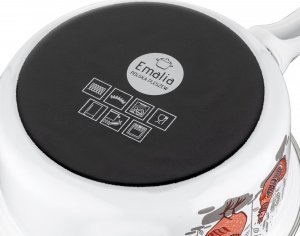 Emalia Pleszew Rondel emaliowany Emalia Polska Pleszew Rubinka 16 cm 1,3 l 5