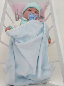 Adar Lalka bobas 45cm z dźwiękiem mówi i śpiewa po polsku niebiesko-różowe ubranko 567832 9