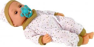 LeanToys Lalka Bobas Siusia Dźwięki Smoczek Buteleczka Biała Piżama 3