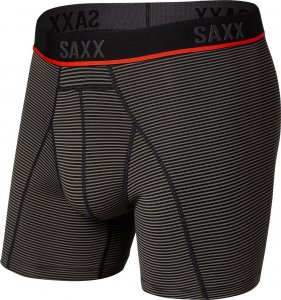 SAXX Bokserki do biegania męskie sportowe SAXX KINETIC HD Boxer Brief - czarne paski S 1