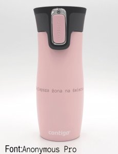 Contigo Kubek termiczny Contigo West Loop 2.0 z własnym napisem-grawer- różowy mat 2