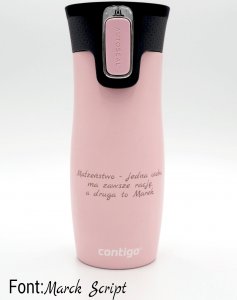 Contigo Kubek termiczny Contigo West Loop 2.0 z własnym napisem-grawer- różowy mat 3