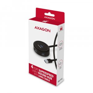 HUB USB Axagon AXAGON HUE-P1AL 4x USB 3.2 Gen 1, runder Hub, 1,2 m USB-A Kabel 7