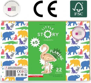 Little-Story Little Story Drewniane Puzzle Model 3D - Flaming 6