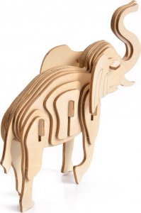 Little-Story Little Story Drewniane Puzzle Model 3D - Słoń 3