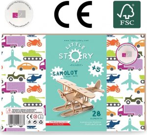 Little-Story Little Story Drewniane Puzzle Model 3D - Samolot 5