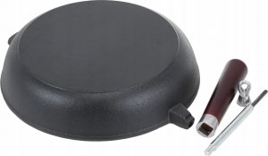 Patelnia KRISBERG PATELNIA ŻELIWNA 26cm z POKRYWĄ KRISBERG KS-2566 14