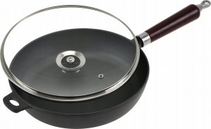 Patelnia KRISBERG PATELNIA ŻELIWNA 26cm z POKRYWĄ KRISBERG KS-2566 4