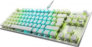 Klawiatura Roccat Klawiatura do gier  AZERTY  ROCCAT  Vulcan TKL Pro  bez klawiatury numerycznej  podswietlana  biala 2