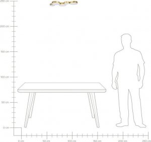 Lampa sufitowa Beliani Lampa sufitowa LED 5-punktowa metalowa złota LUGA! 7