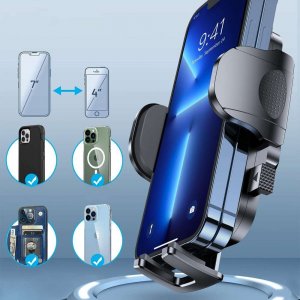 4kom.pl Uchwyt samochodowy do telefonu 4-7 cal do auta Na Szybę Deskę rozdzielczą Czarny 4