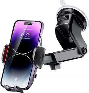 4kom.pl Uchwyt samochodowy do telefonu 4-7 cal do auta Na Szybę Deskę rozdzielczą Czarny 10