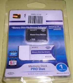 Karta Sony  (Memory Stick Pro Duo  1 GB + Adapter) 1
